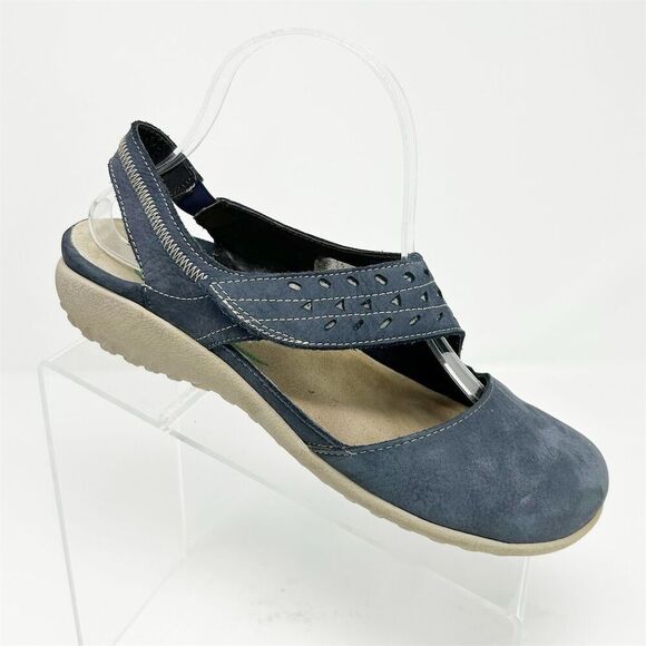 Naot Kapua Slingback Open Back Sandal Flats Blue Size 39 (US 8) Casual Shoes - Picture 1 of 13